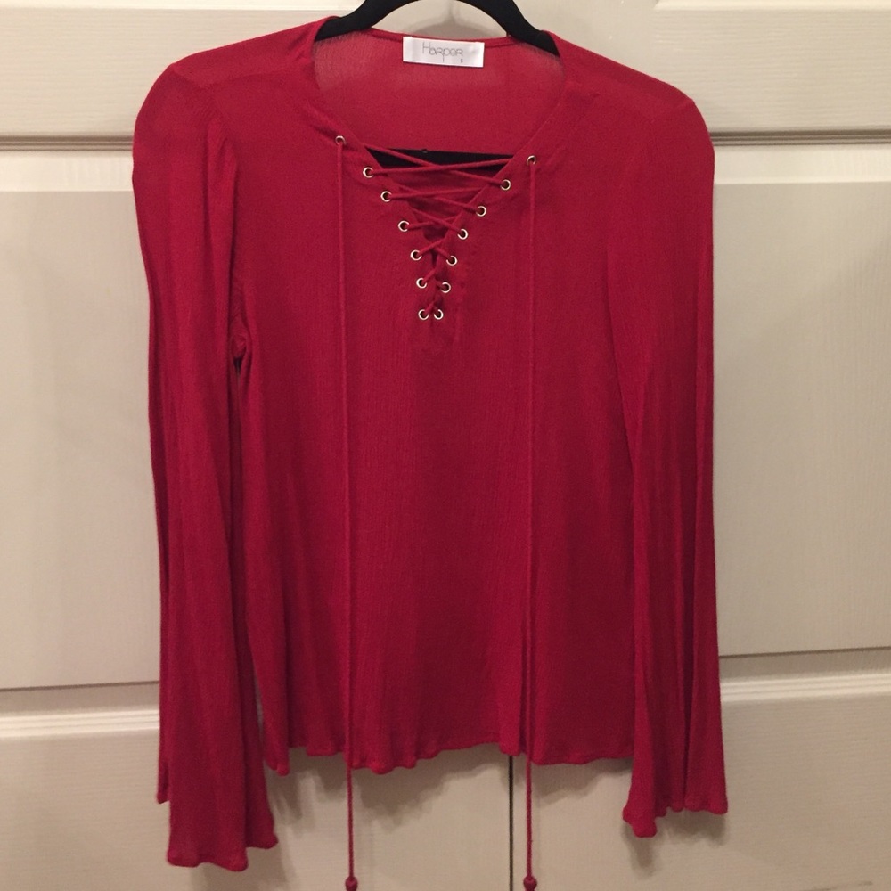 Red long sleeve shirt