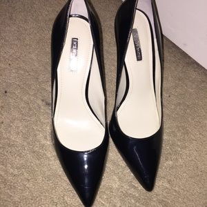 Black patent leather shoes