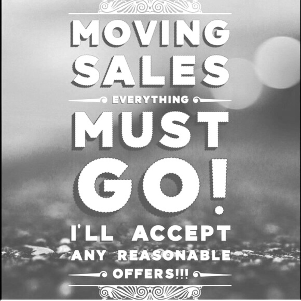 I'm moving and everything must go ✨