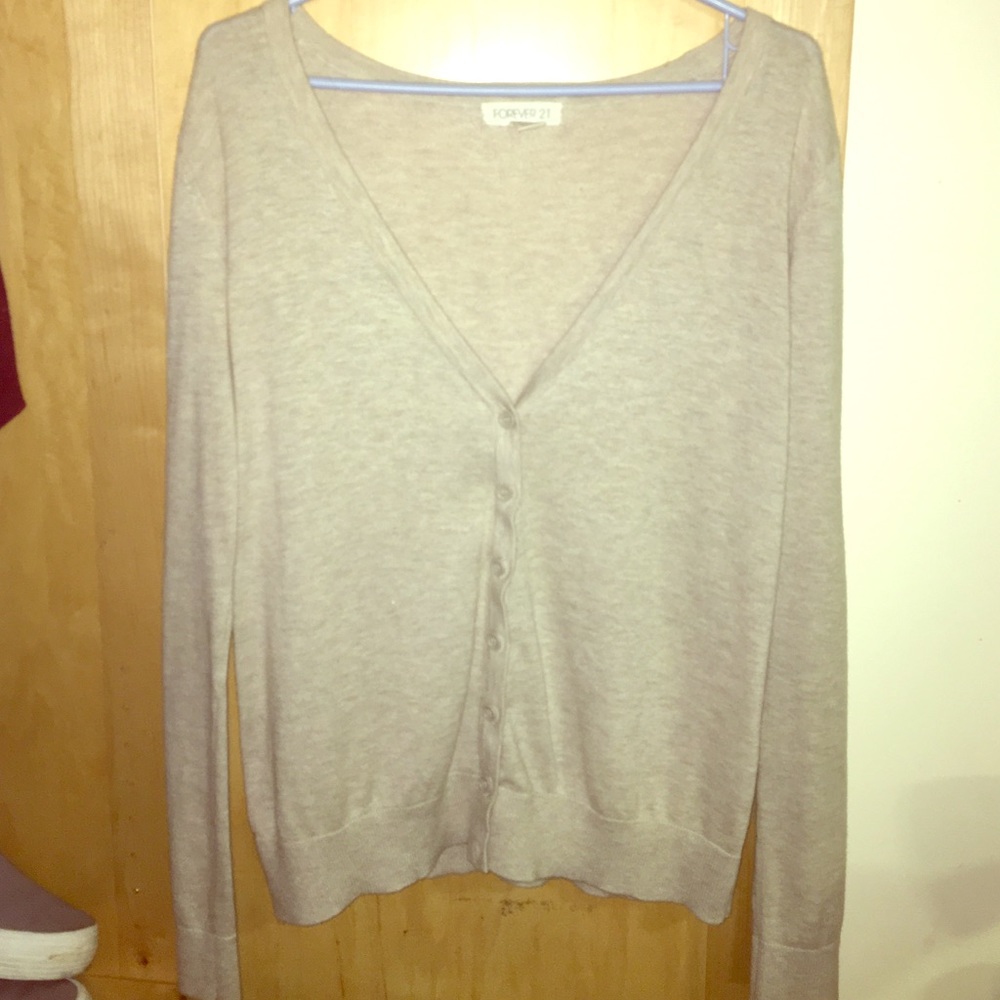 Cream button down cardigan