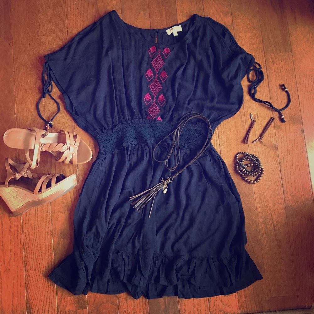 Umgee Cut Out Shoulder Dress