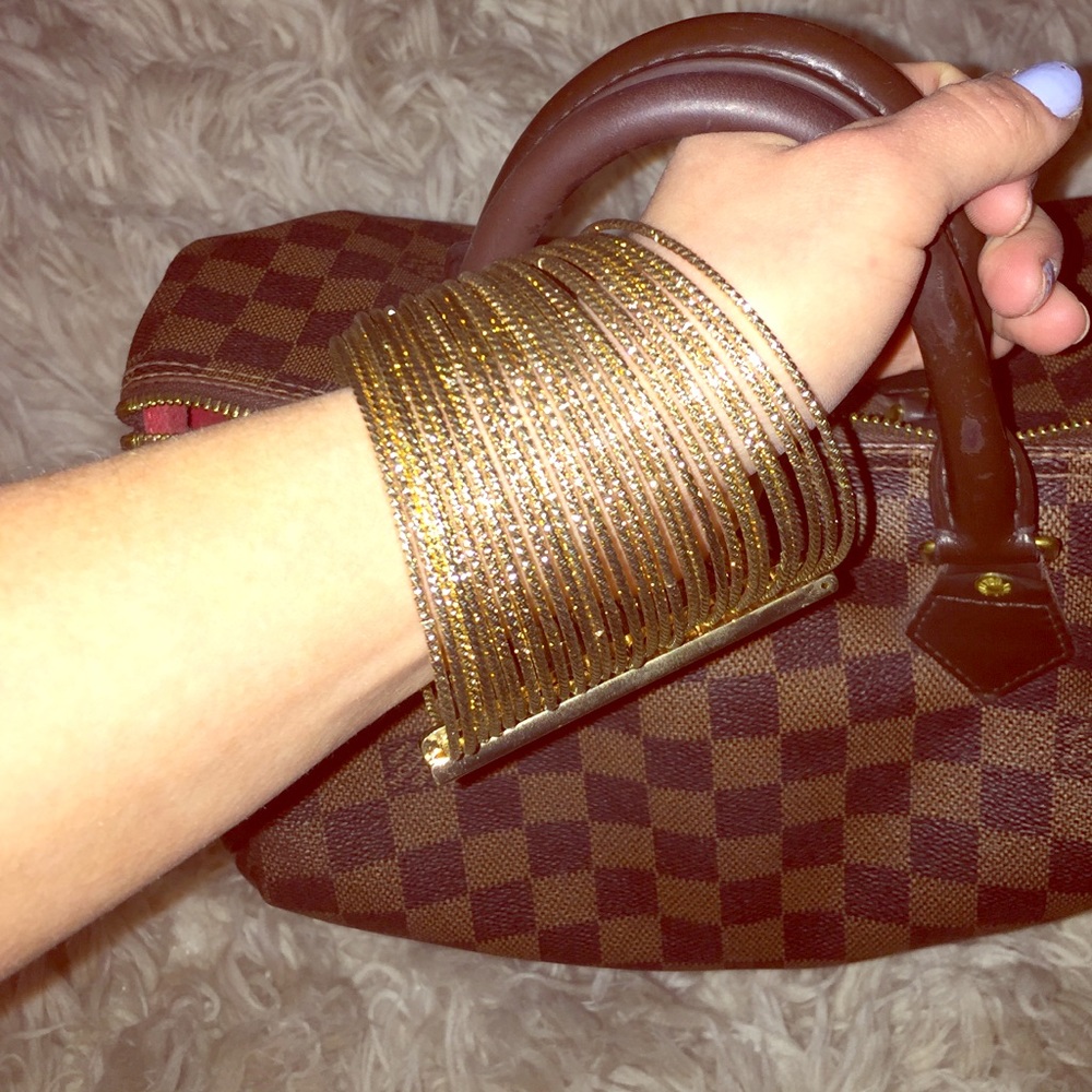 Rare gold fashion wrist cuff