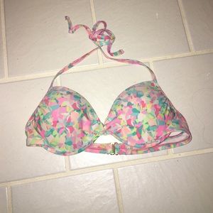 Push up multi color bikini top