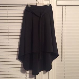Black high low skirt