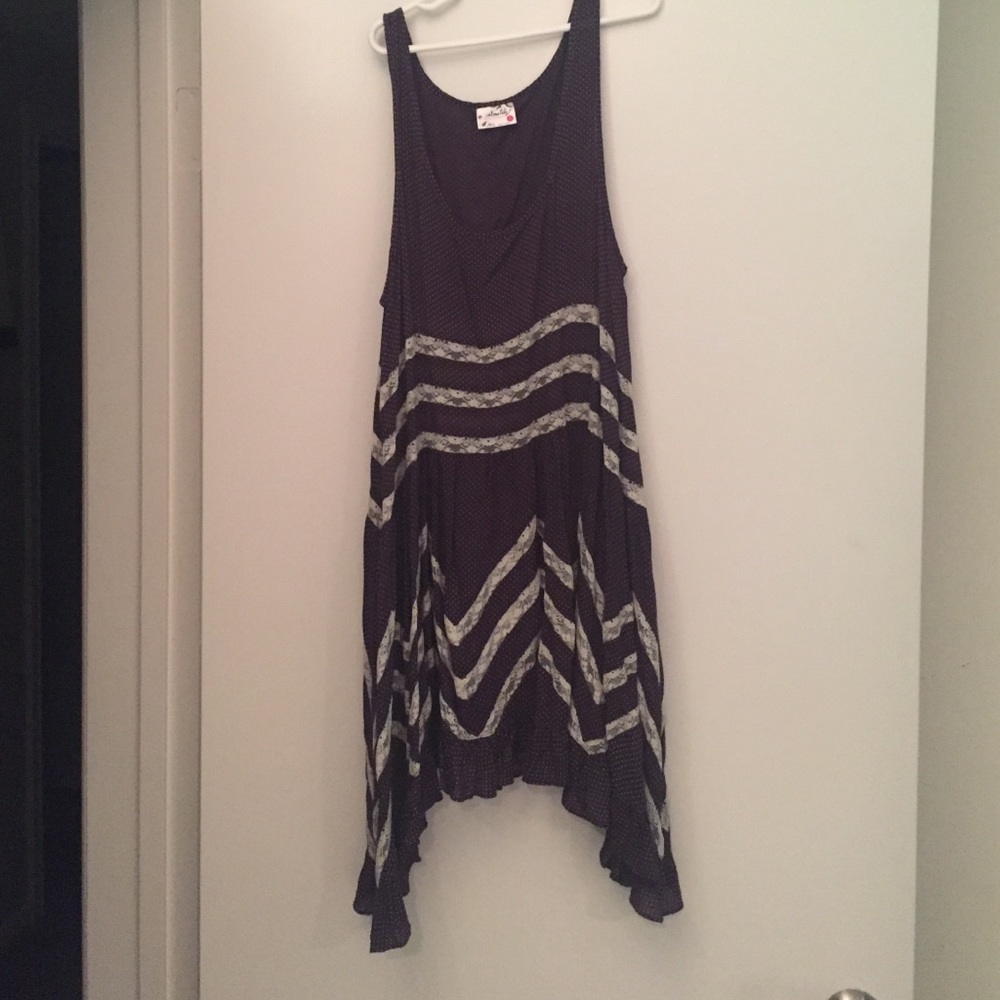PERFECT CONDITION FREE PEOP PURPLE AND WHITE DRESS