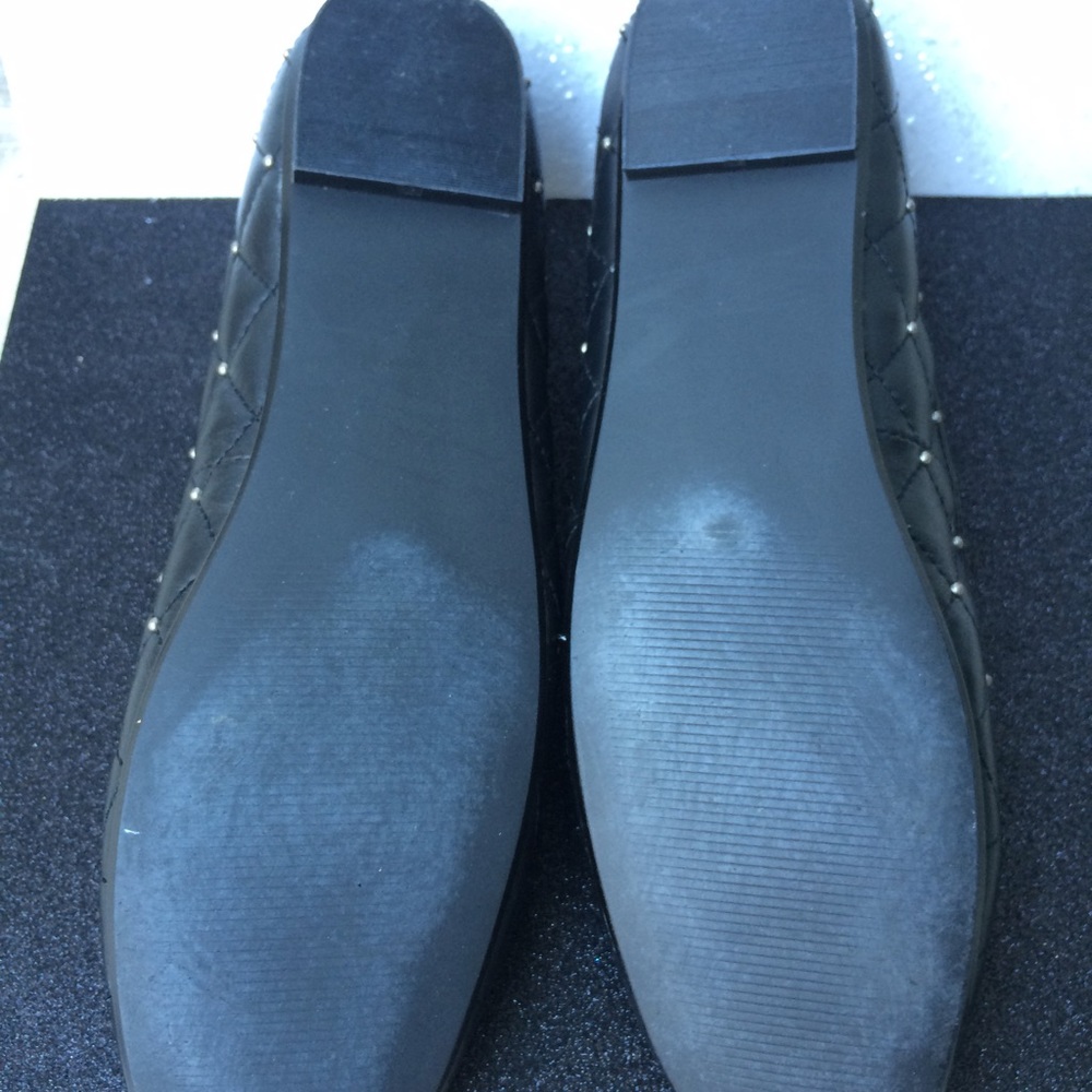 Nine West quilted black leather flats - Picture 3 of 4