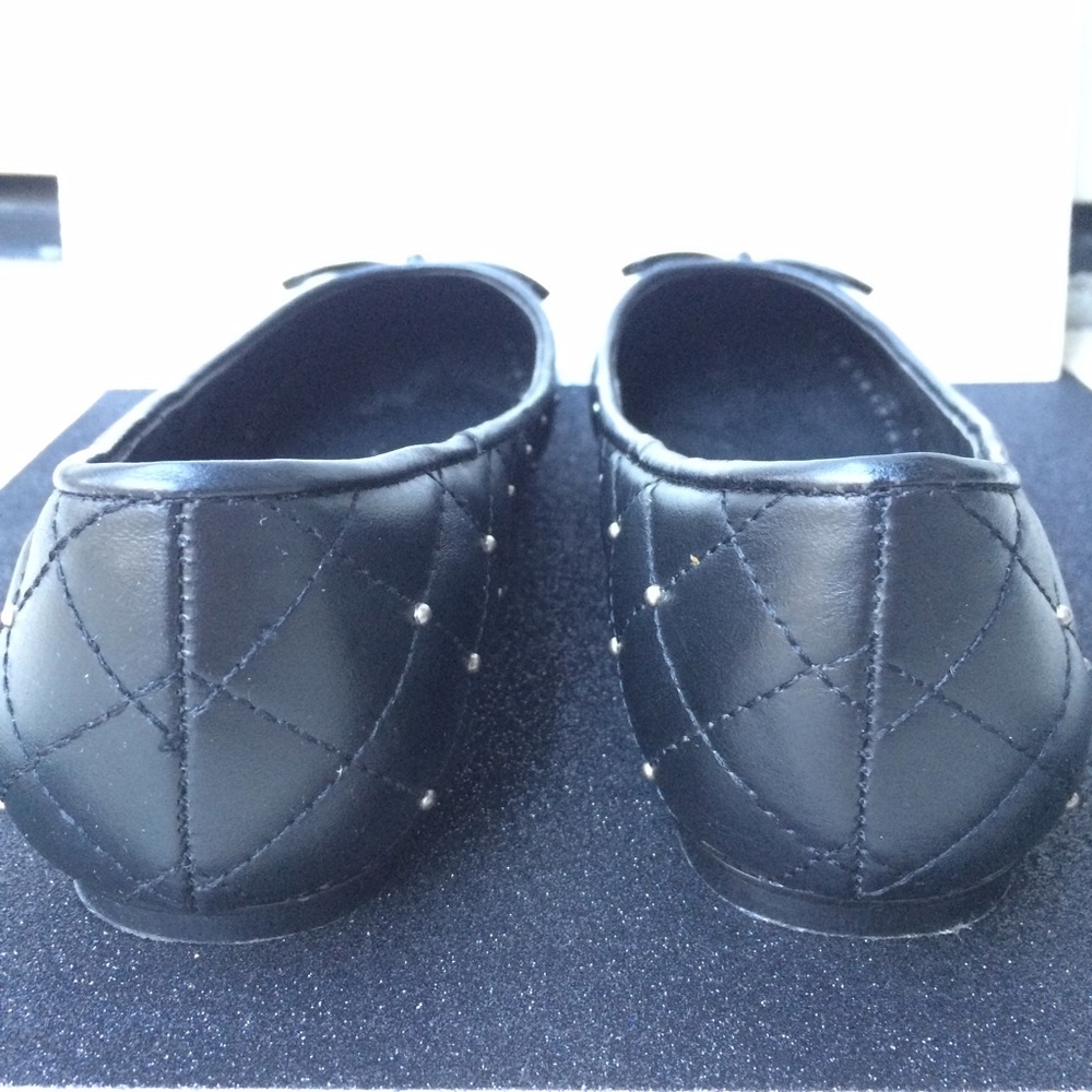 Nine West quilted black leather flats - Picture 4 of 4