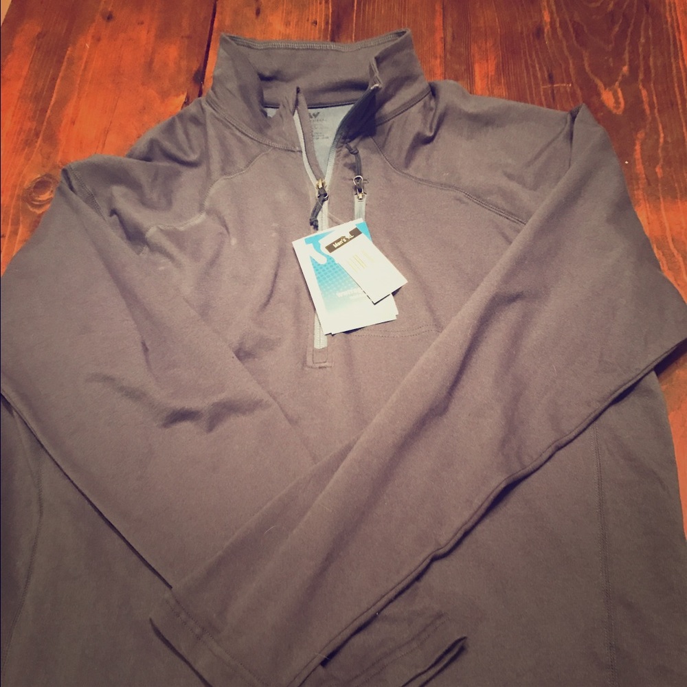 New men's White Sierra 3/4 zip shirt