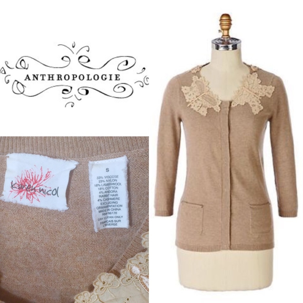 Anthropologie Karen Nicol Butterfly Cardigan