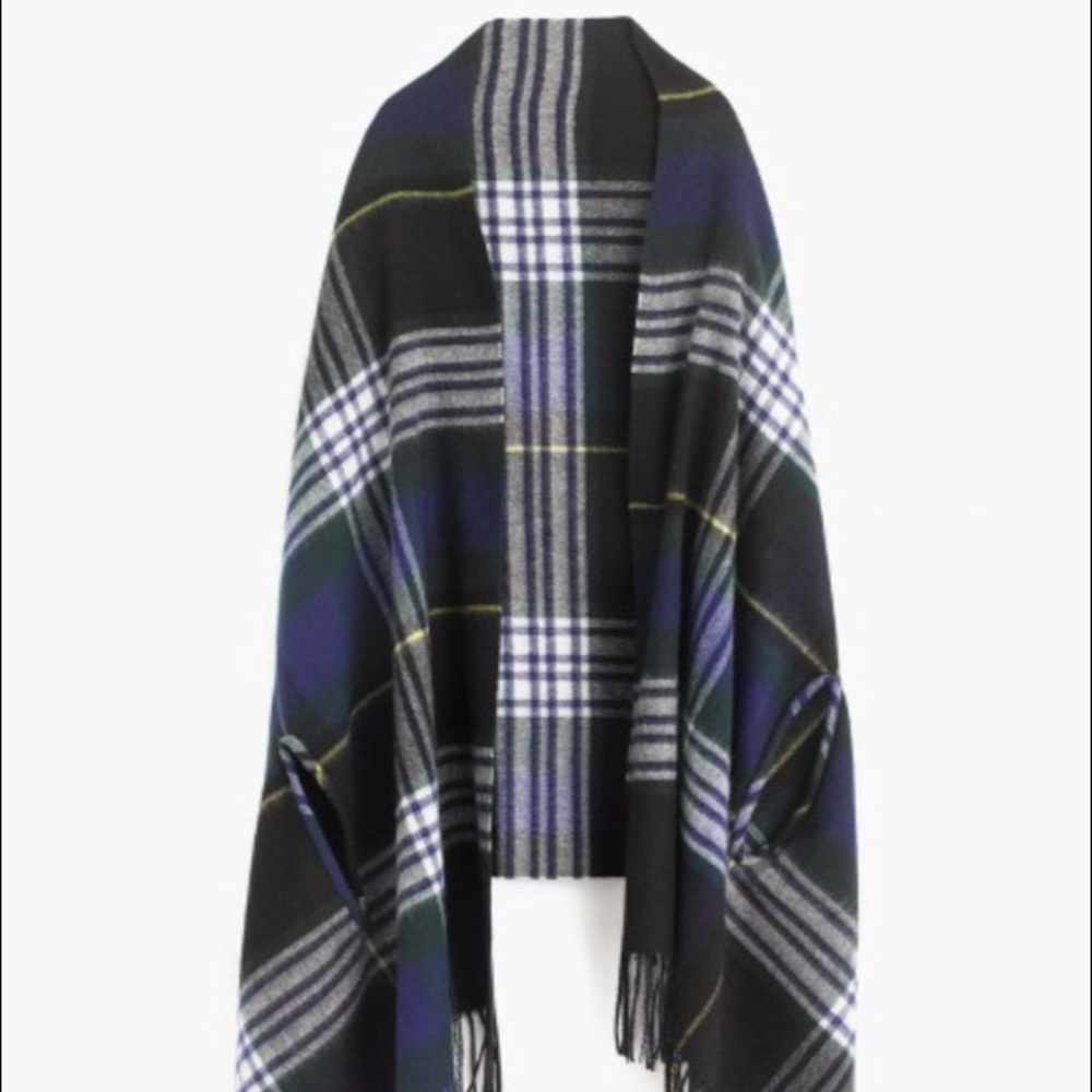 J.Crew Retail Forest and Navy Cape Scarf
