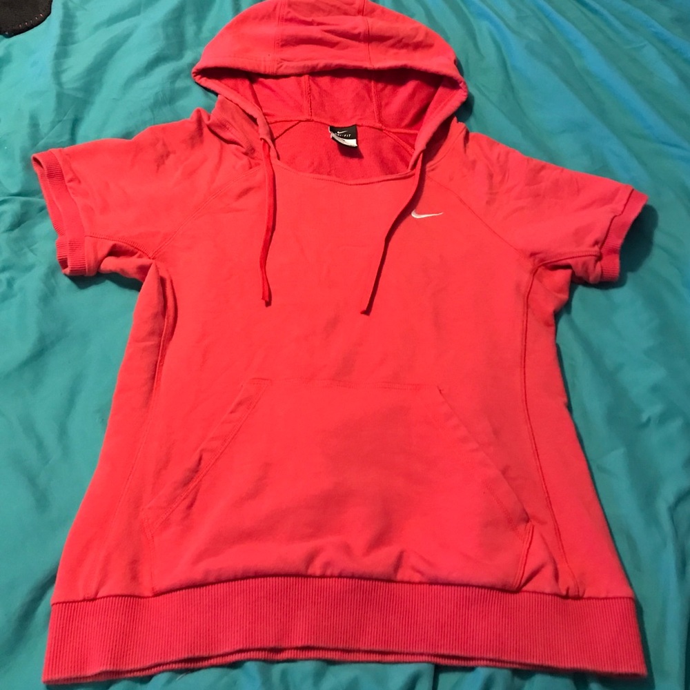 Nike short sleeve L hoodie Coral pink