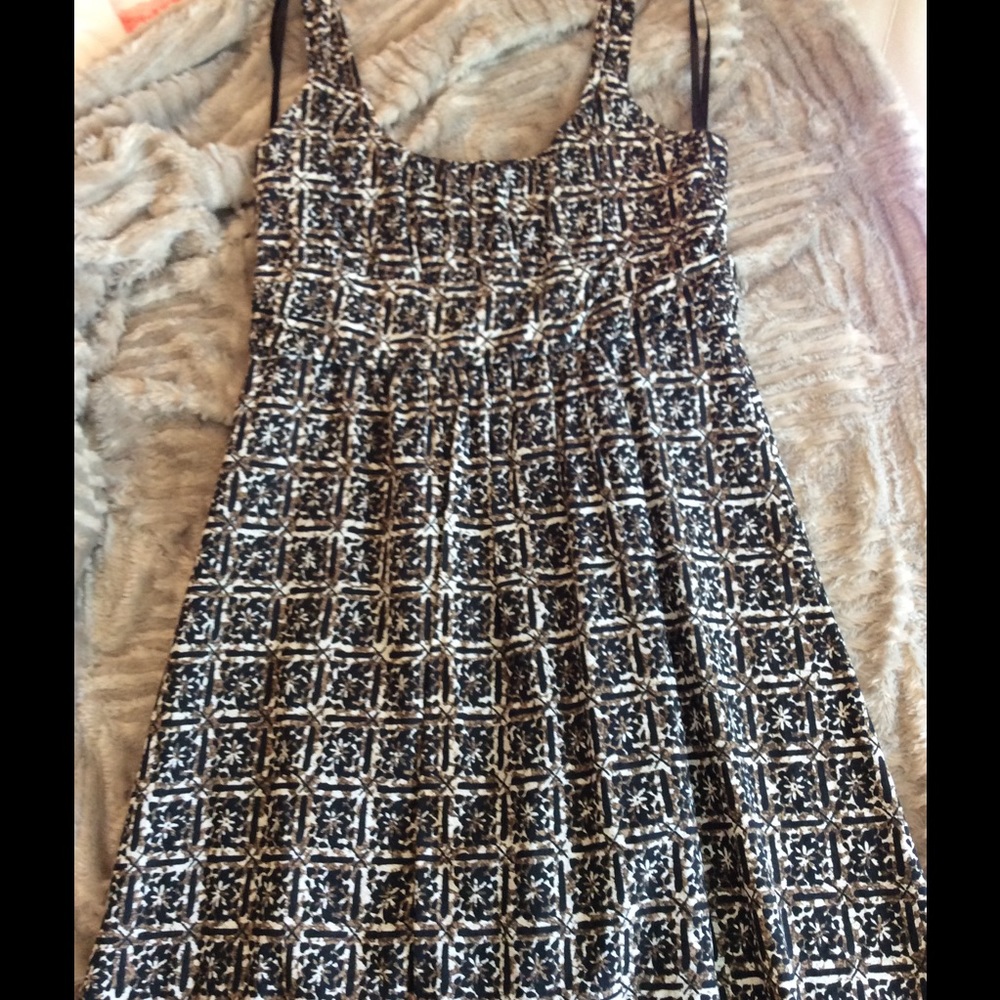 Brown , black and white cotton dress size 4