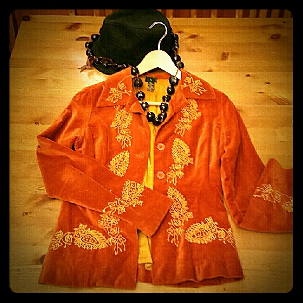 Bohemian embodied velvet jacket