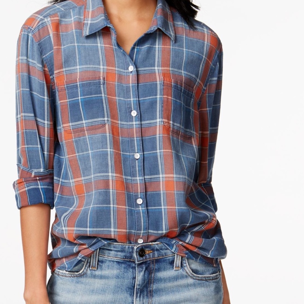 Lucky Brand Flannel Plaid Button Down