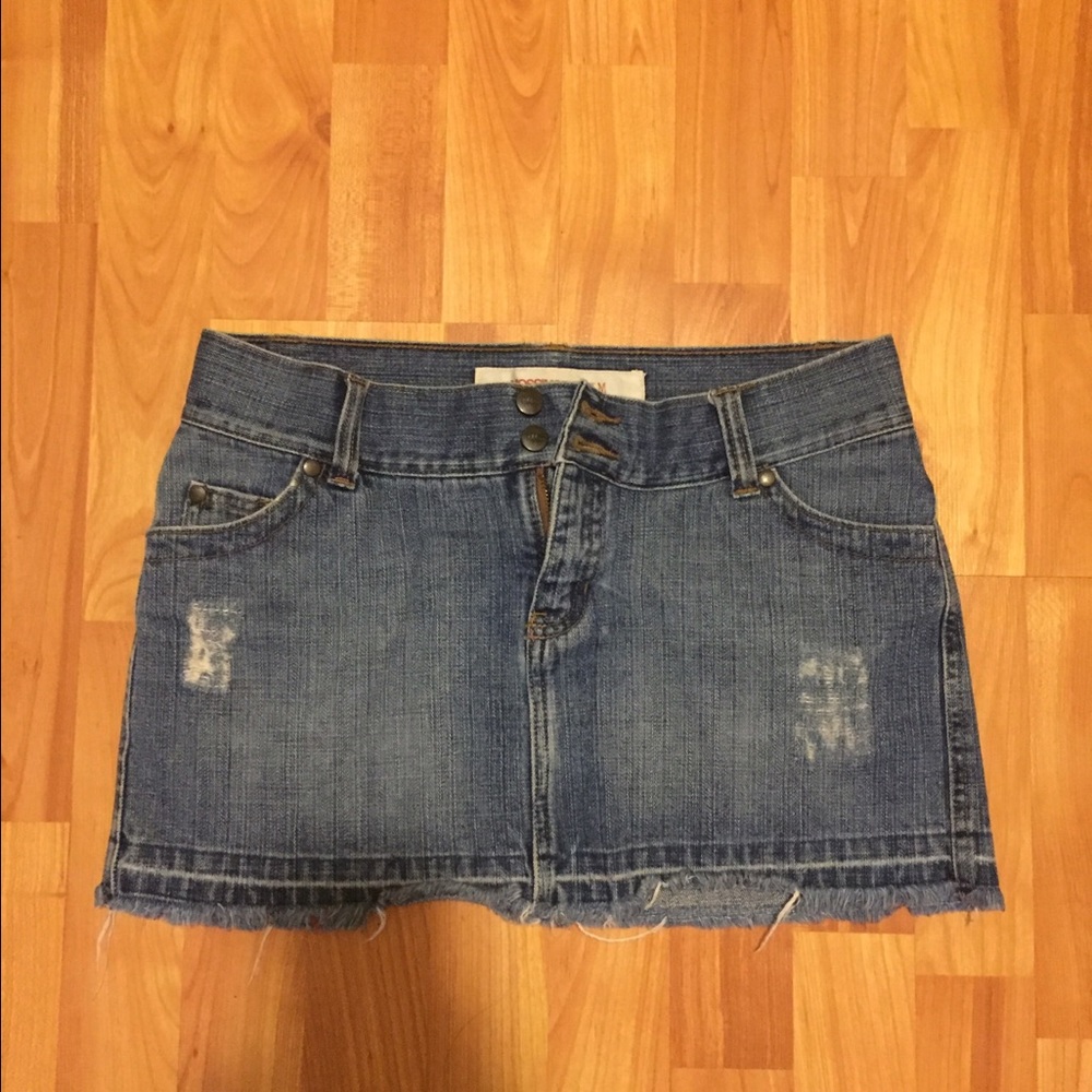 Denim mini skirt
