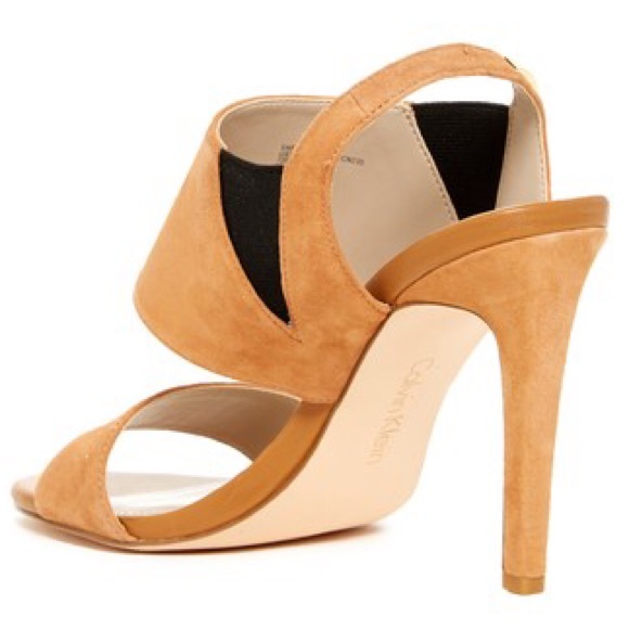 Sale Calvin Klein Safari Suede Sandal Tan NIB - Picture 4 of 5