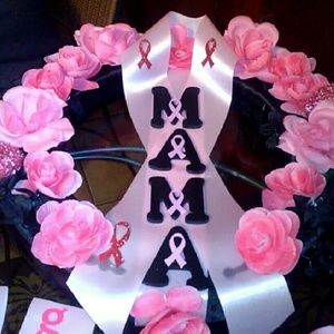 Breast Cancer wreaths and ribbons