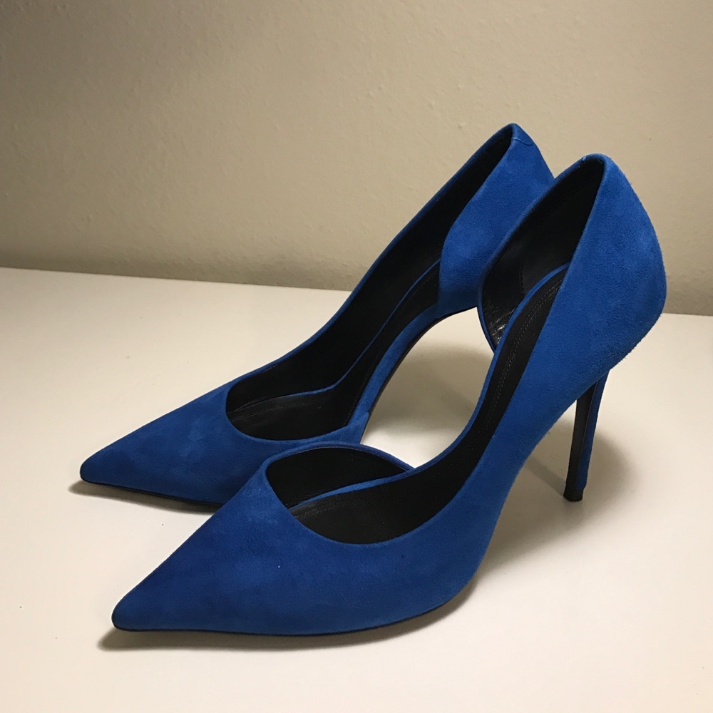 Celine Suede Half d'Orsay in Cobalt Blue - Picture 2 of 4