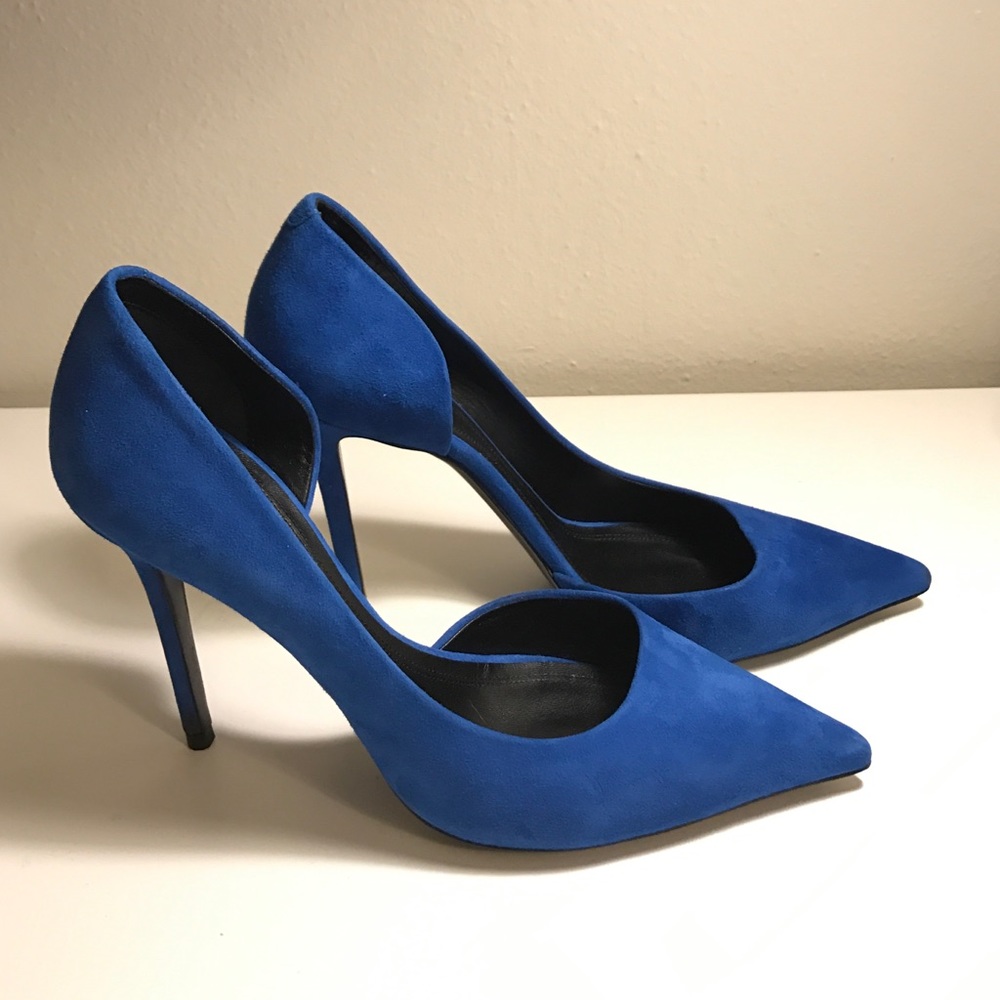 Celine Suede Half d'Orsay in Cobalt Blue - Picture 3 of 4