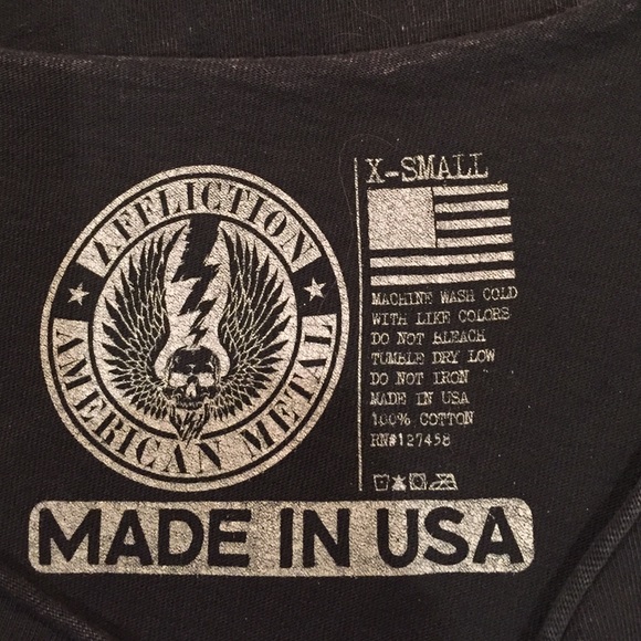 Affliction American Metal Bling T-Shirt xs - Picture 4 of 4