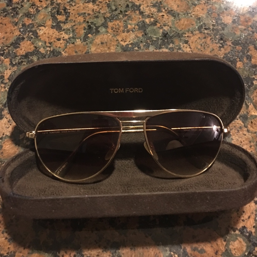 gold Tom Ford aviators