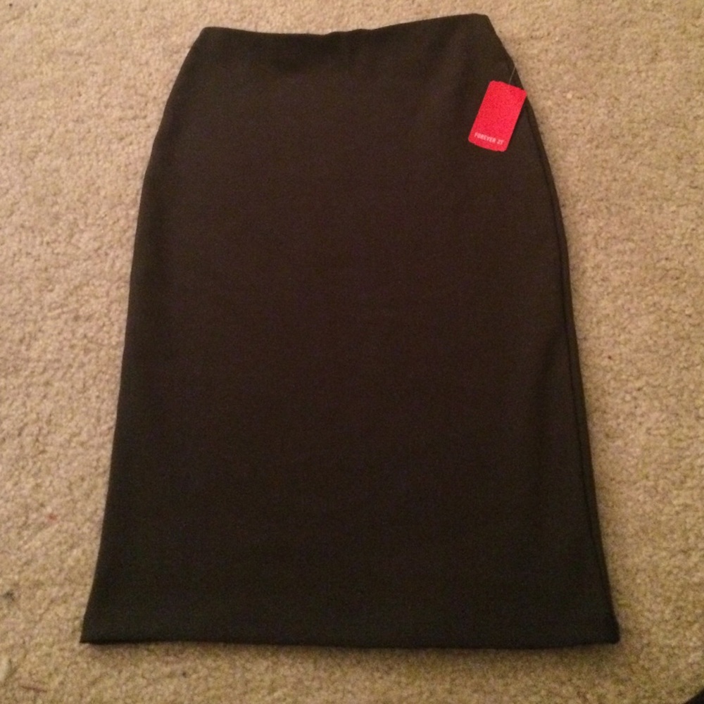 Gray Pencil Skirt