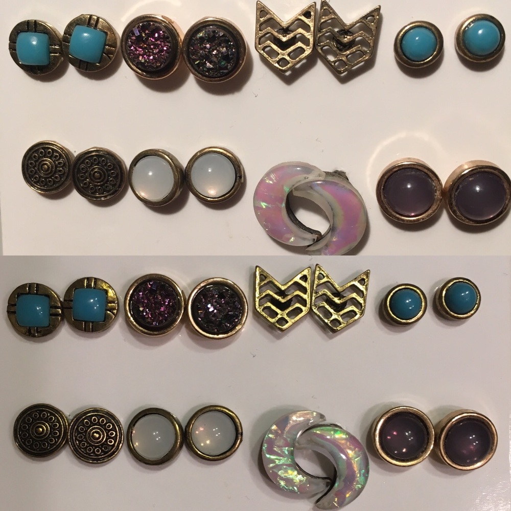 8 pairs fashion earrings (never worn)