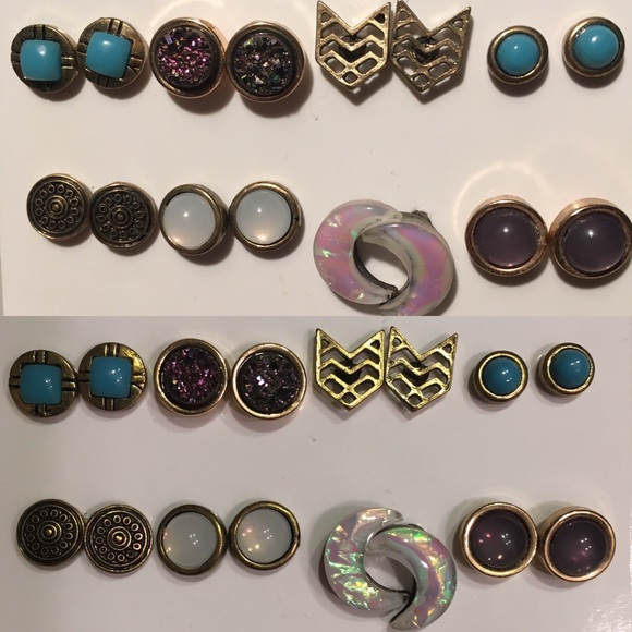 8 pairs fashion earrings (never worn) - Picture 1 of 3