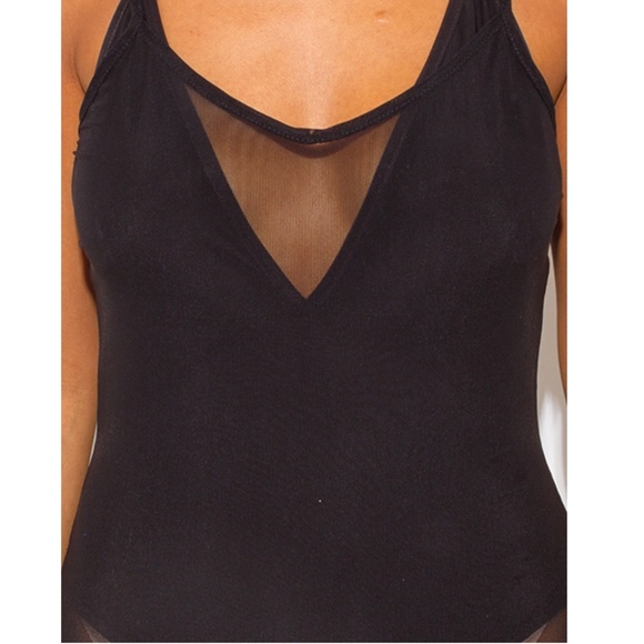 LAST ONE❤️MESH COVERUP DRESS W/BLACK BODYSUIT - Picture 4 of 4