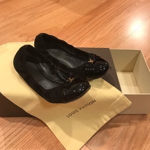 Louis Vuitton Elba black suede/patent Size 37