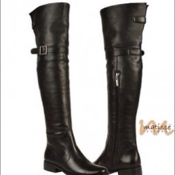 MATISSE  'Buccaneer' High Leather Boots sz 7 - Picture 1 of 4