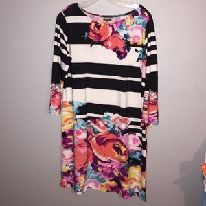 Striped & Floral Dress