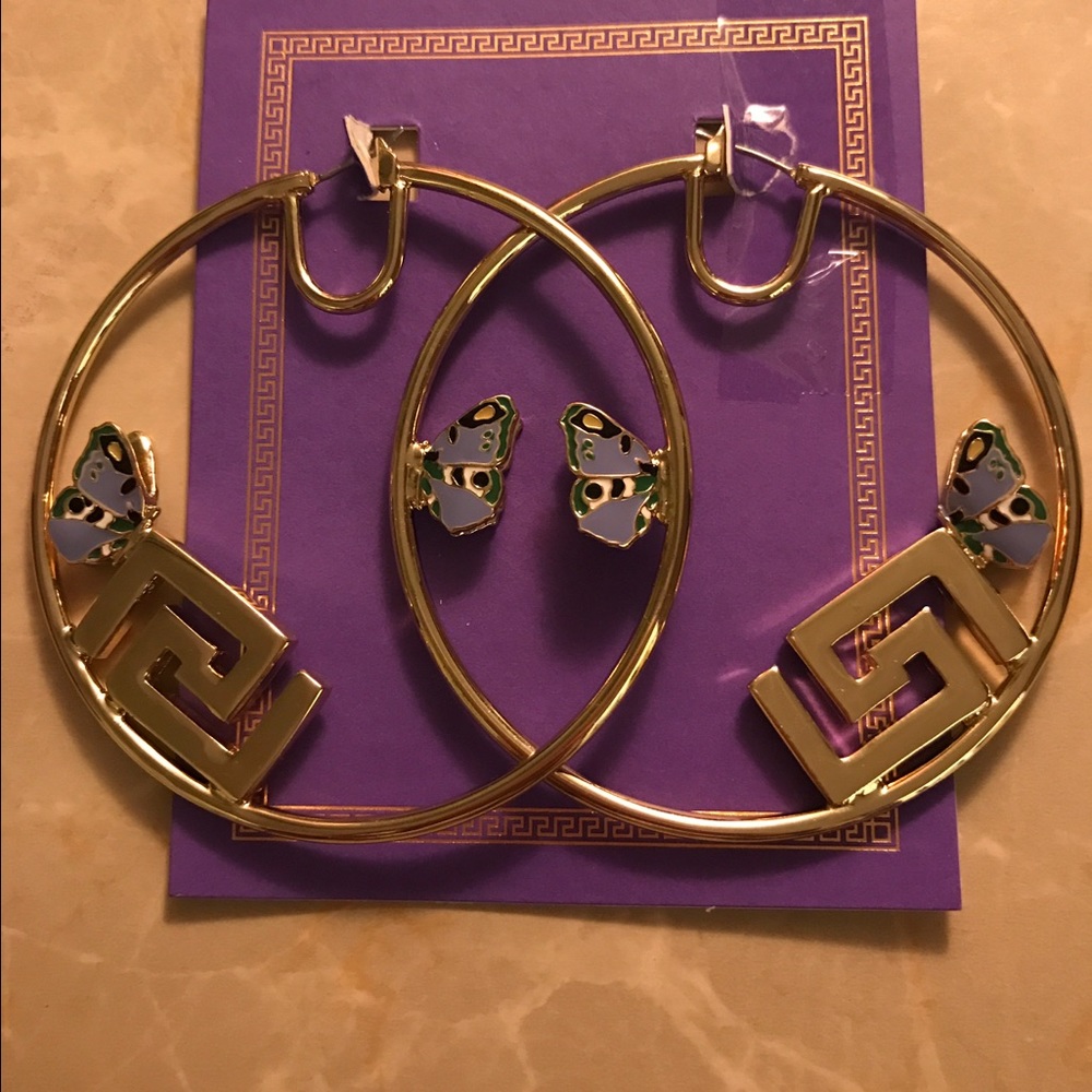 Versace for H&M Cruise Collection earrings