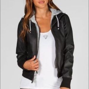 Full Tilt Leather Jacket with Hoodie