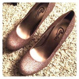Rose champagne glitter heels!