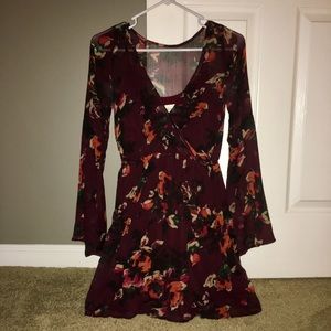 Abercrombie & Fitch Burgundy Floral Dress