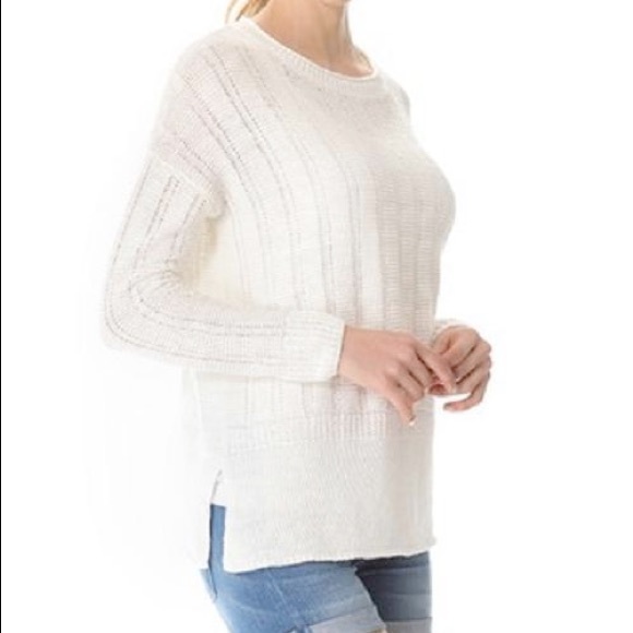 Vince Linen Stretch Crew Sweater L NEW! $245 - Picture 2 of 2