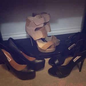 3 pairs of heels size 8 Steve Madden