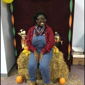 Light-wash, denim overalls