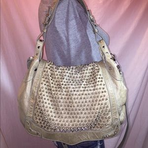 Rebecca Minkoff grey leather medium shoulder bag