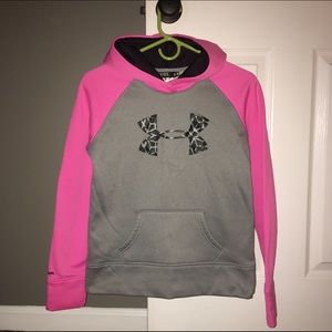 Under Armour Hoodie Pink and Grey