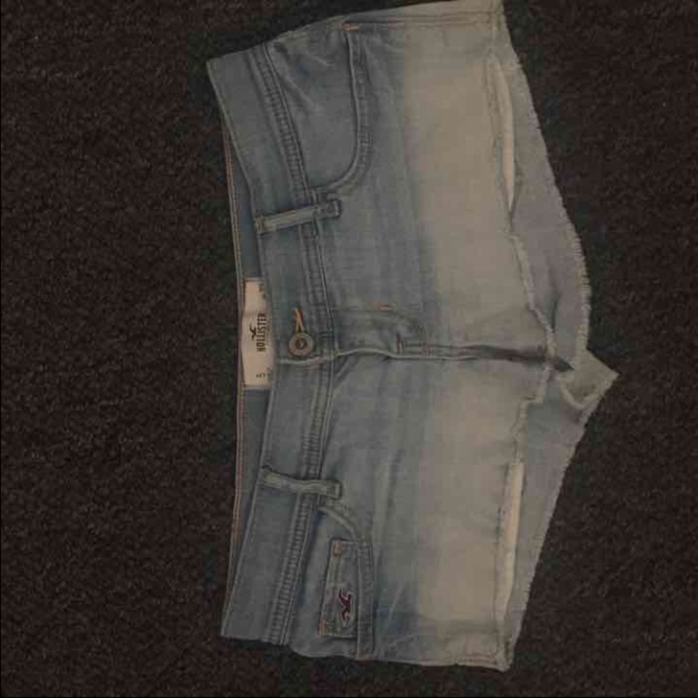 Ombré denim shorts