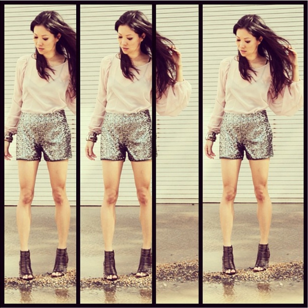Sequin shorts