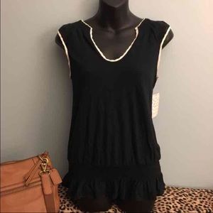 NWT Free people black comb tank top