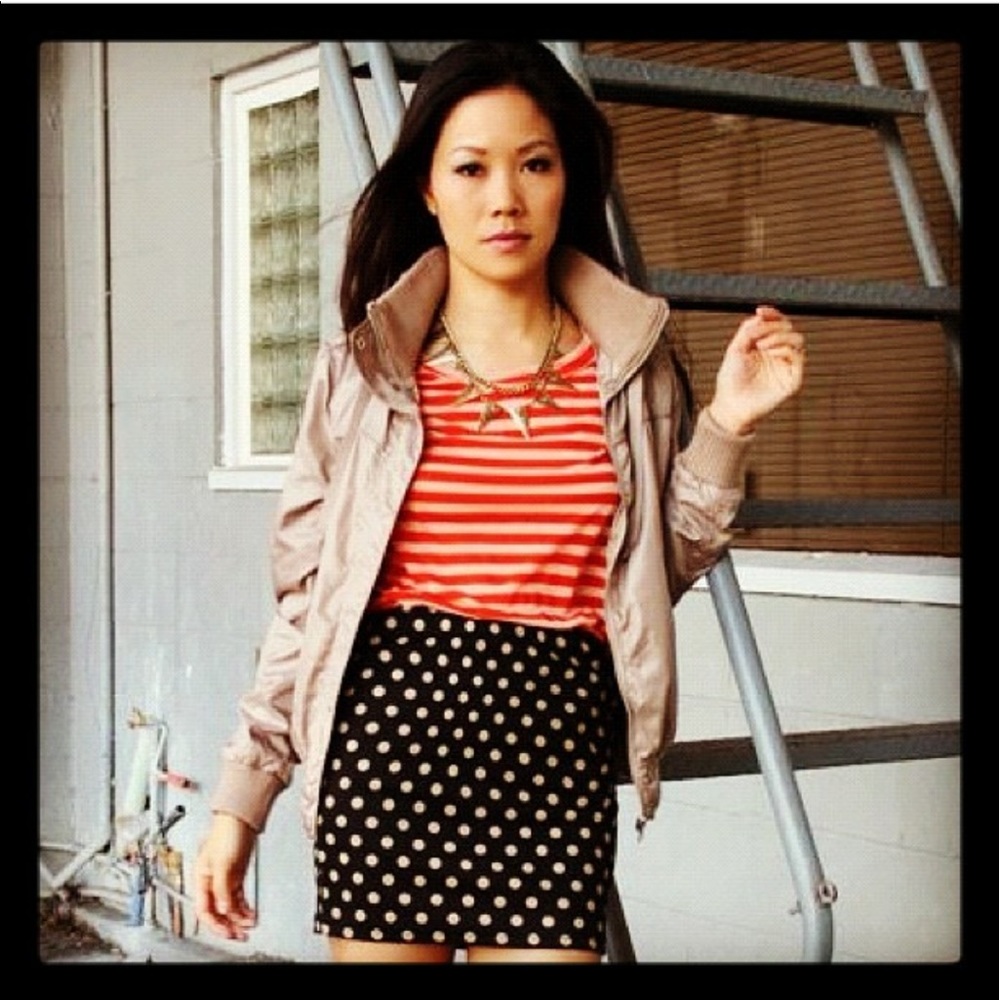 Mink Pink Polka Dots Mini Skirt With Pockets