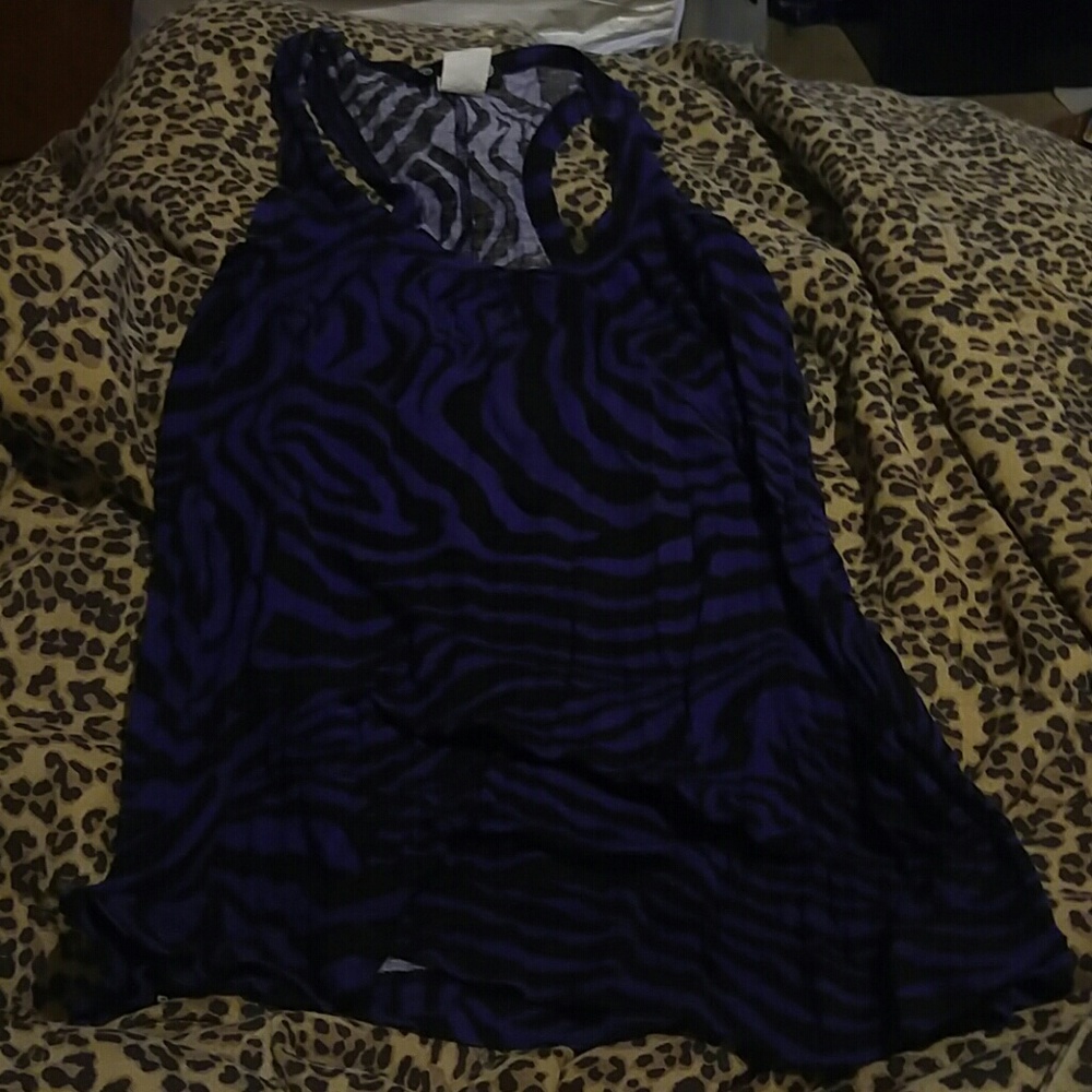 Comfortable zebra striped purple shirt