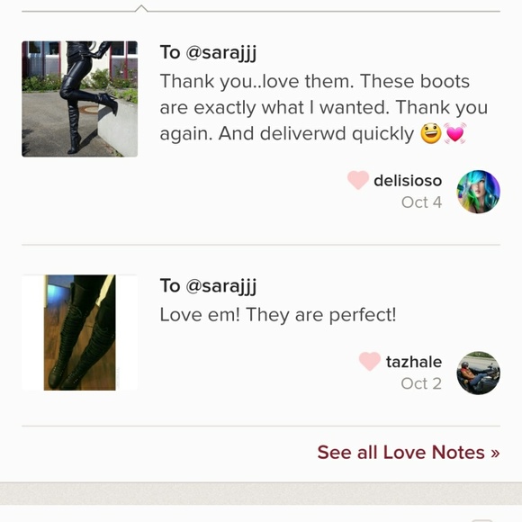 Last Size 11🖤 Black Leather Over The Knee Boot - Picture 7 of 8