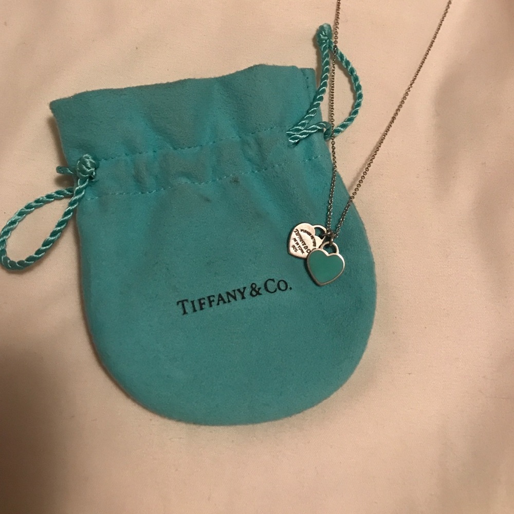 Authentic Tiffany&Co Small Double Heart Necklace