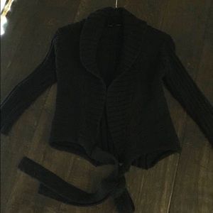 Bebe black wrap around sweater in XS