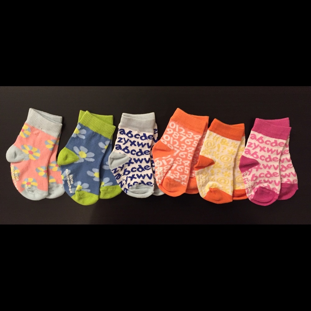 ❤️NEW LittleMissMatched Baby Girl Socks❤️6 Pairs!